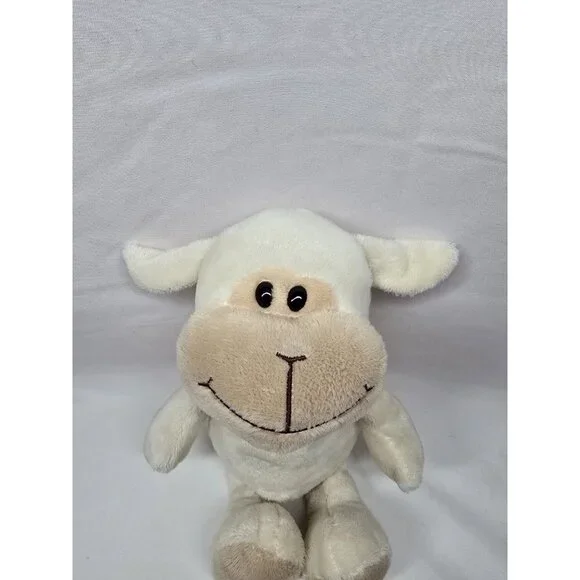 Ferrero Kinder Cream Tan Baby Lamb Plush Beige Ivory Sheep Stuffed Animal 10" - Picture 2 of 7
